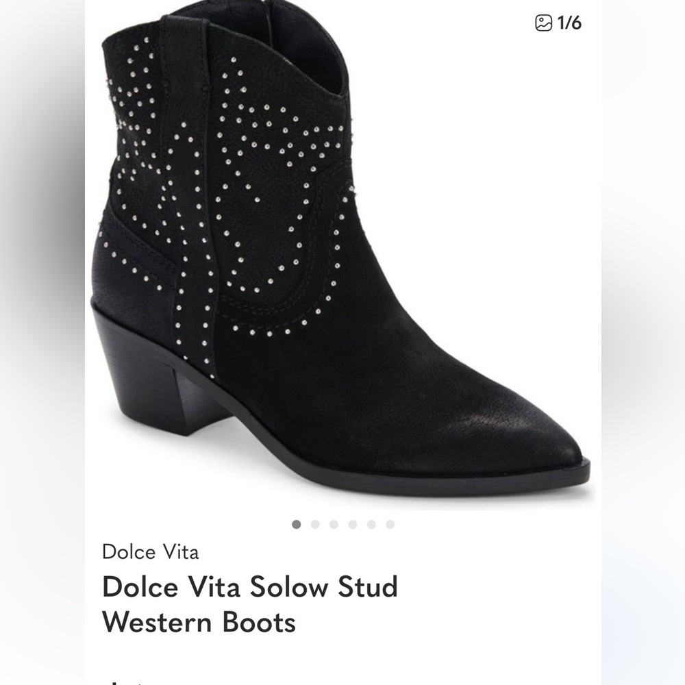 Dolce Vita Black Studded Ankle Booties